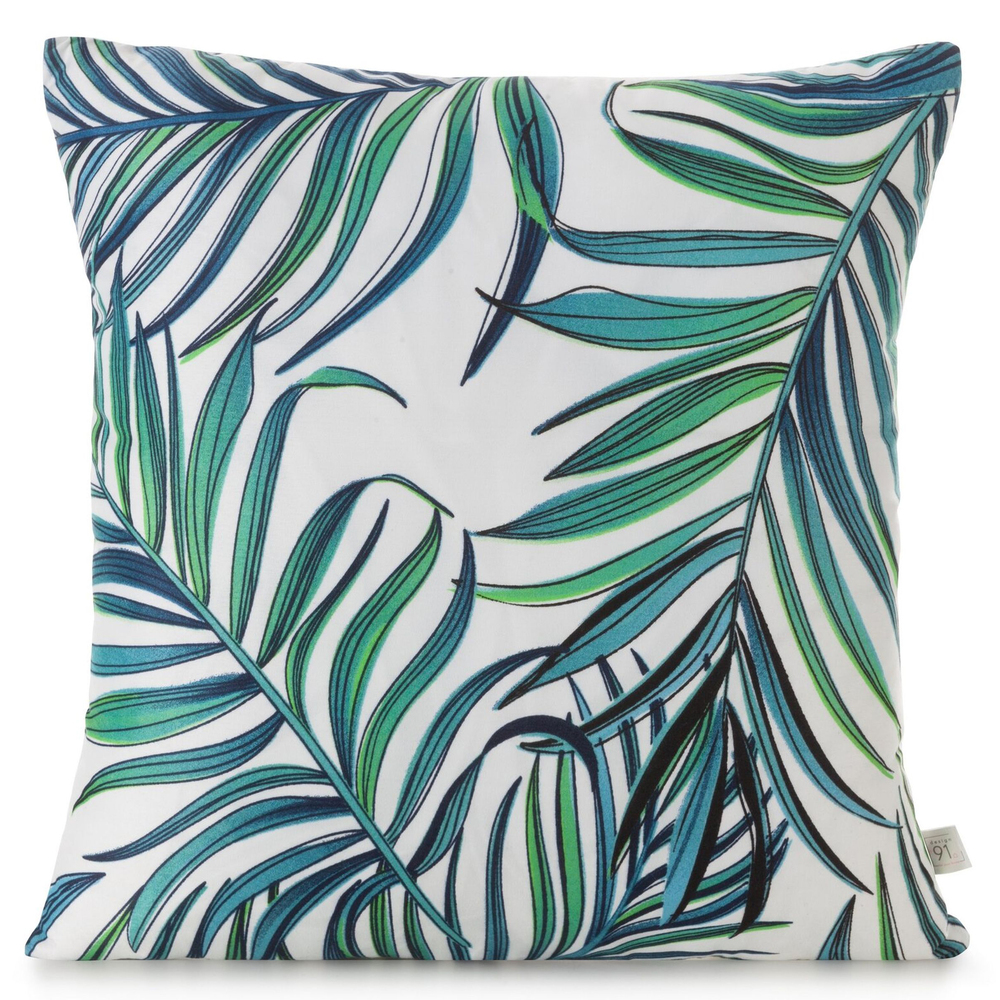 SELSEY Poszewka na poduszkę Palms 40x40 cm zielono-biała