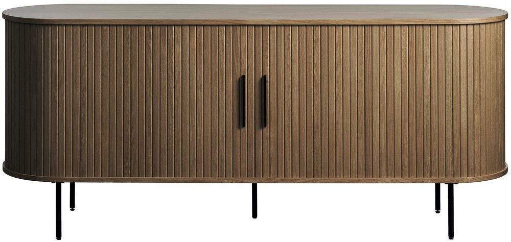 SELSEY Komoda Gativel 180x76 cm lamele dąb palony