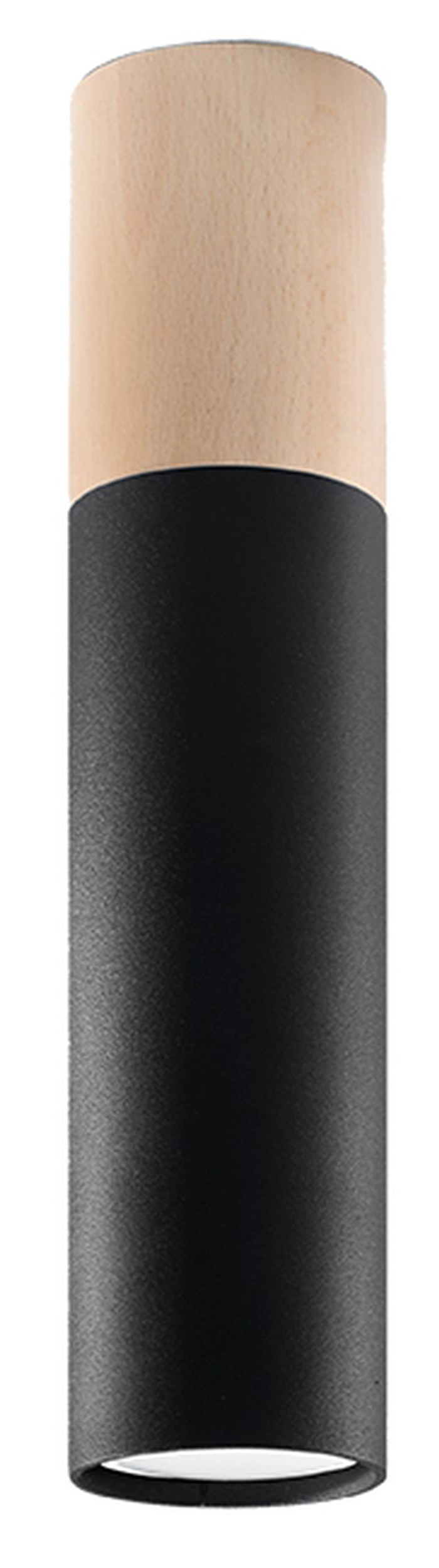 SELSEY Plafon Obett średnica 6 cm x1 czarny/naturalny