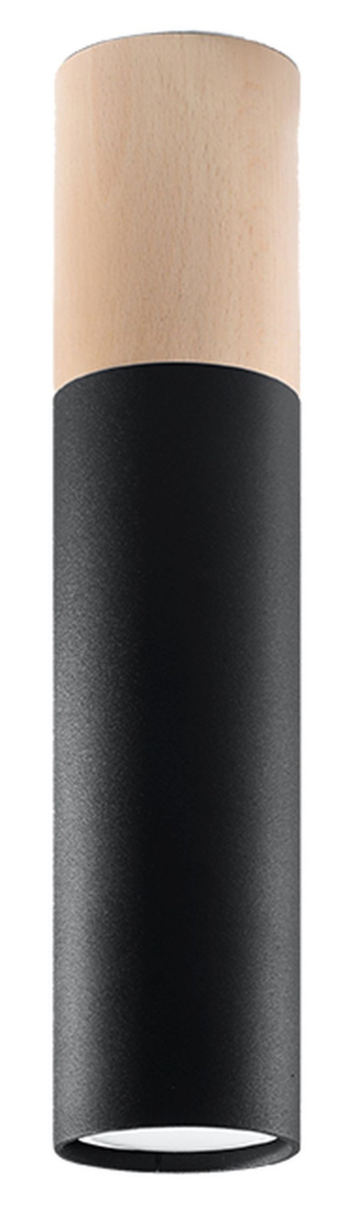 SELSEY Plafon Obett średnica 6 cm x1 czarny/naturalny