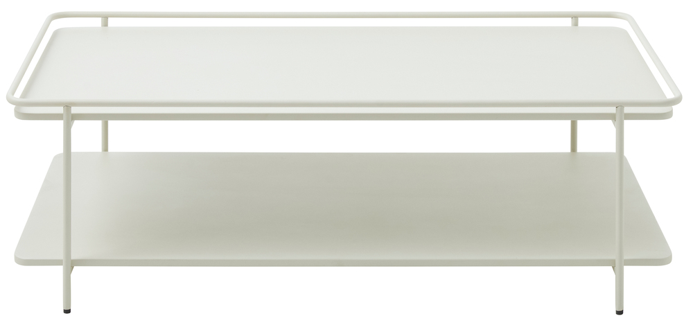 SELSEY Stolik kawowy Yuba 55x110 cm z półką kremowy