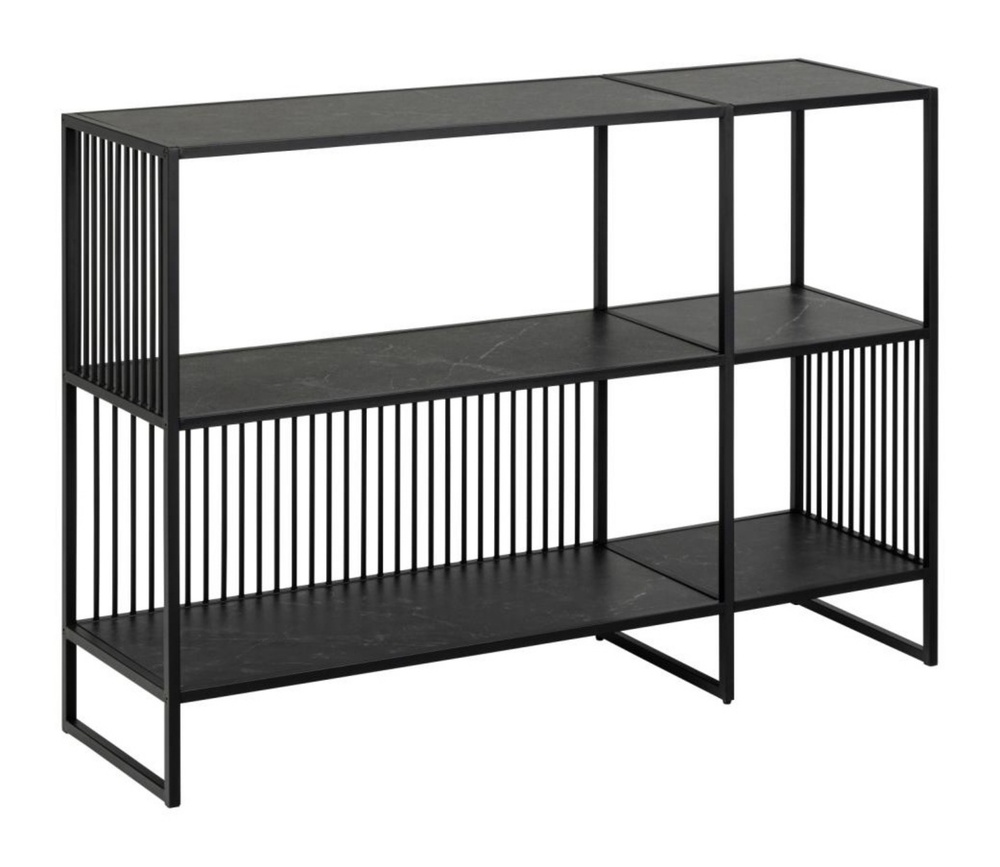 SELSEY Regał niski metalowy Velook 83 cm czarny