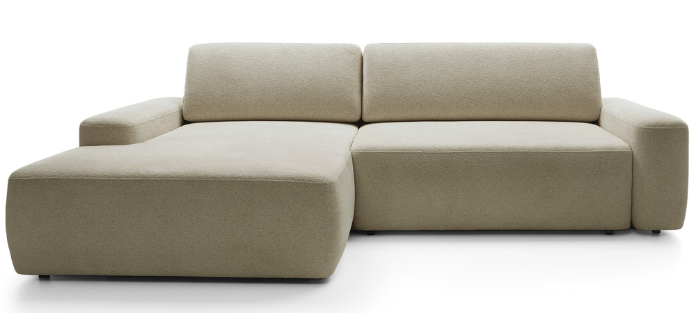 SELSEY Narożnik z funkcją spania Baleo L-kształtny lewostronny z pojemnikiem beżowy szenil