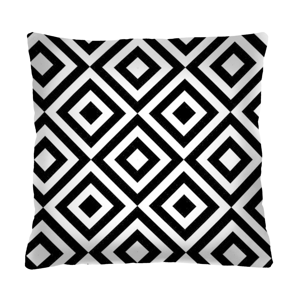 SELSEY Poduszka dekoracyjna Diecca 40x40 cm czarno-biała