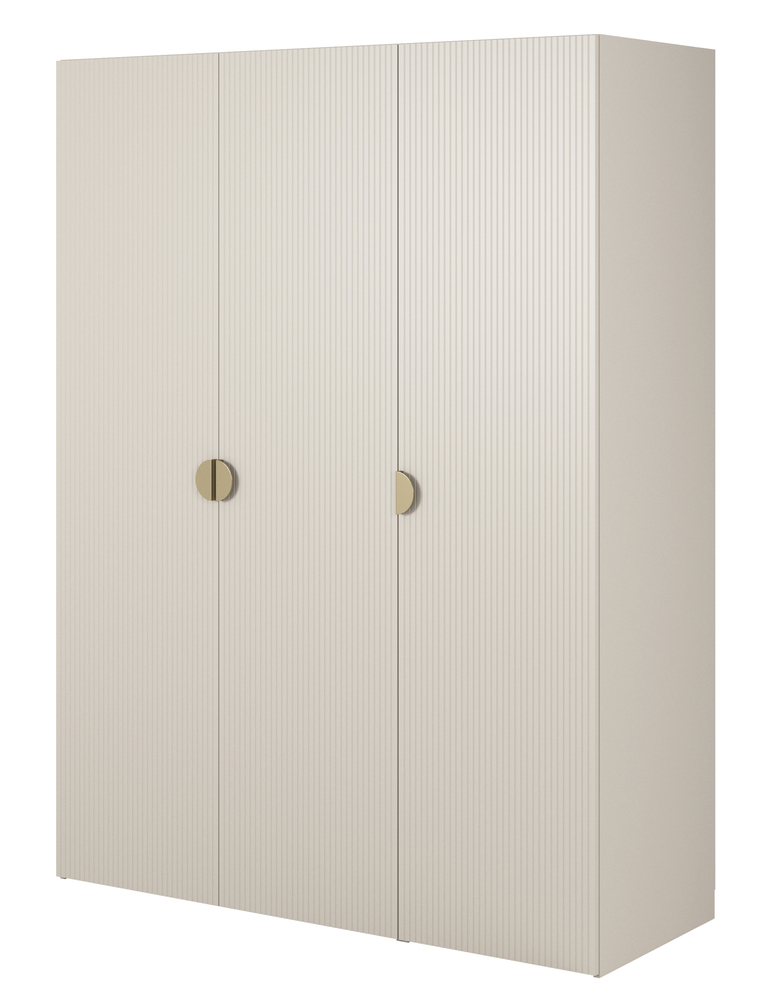 SELSEY Szafa trzydrzwiowa Moonir 150 cm Szary beż