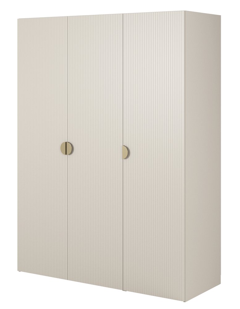 SELSEY Szafa trzydrzwiowa Moonir 150 cm Szary beż