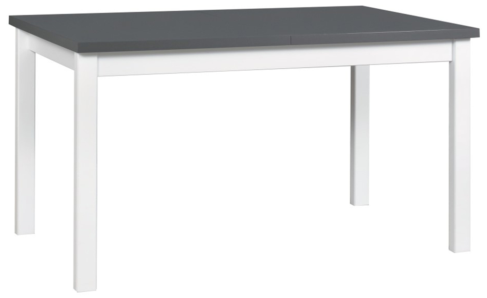 SELSEY Stół drewniany do jadalni rozkładany Moized 140-180x80 cm biały/grafitowy