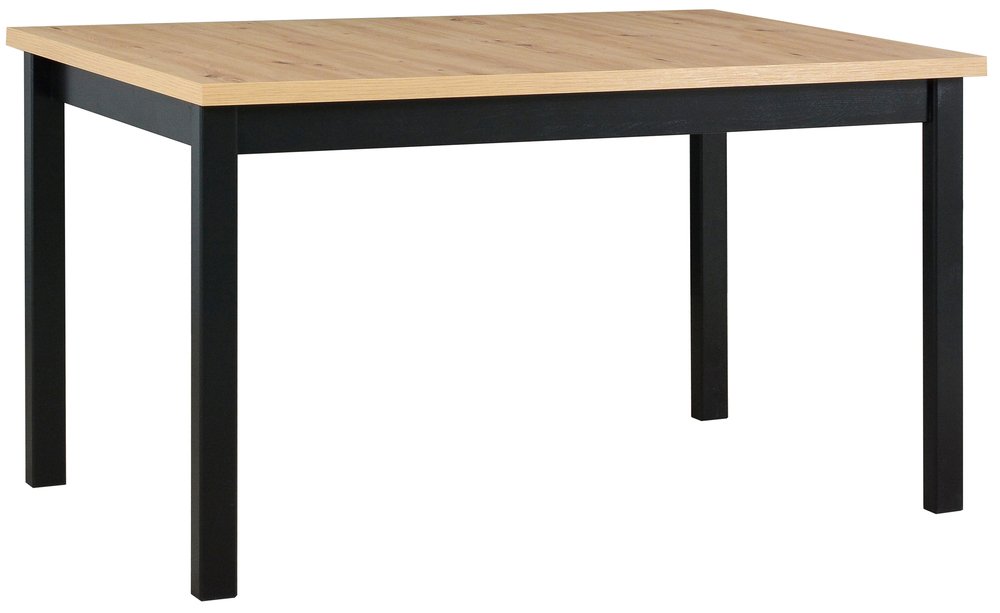 SELSEY Stół drewniany do jadalni Moized 140x80 cm czarny/dąb artisan