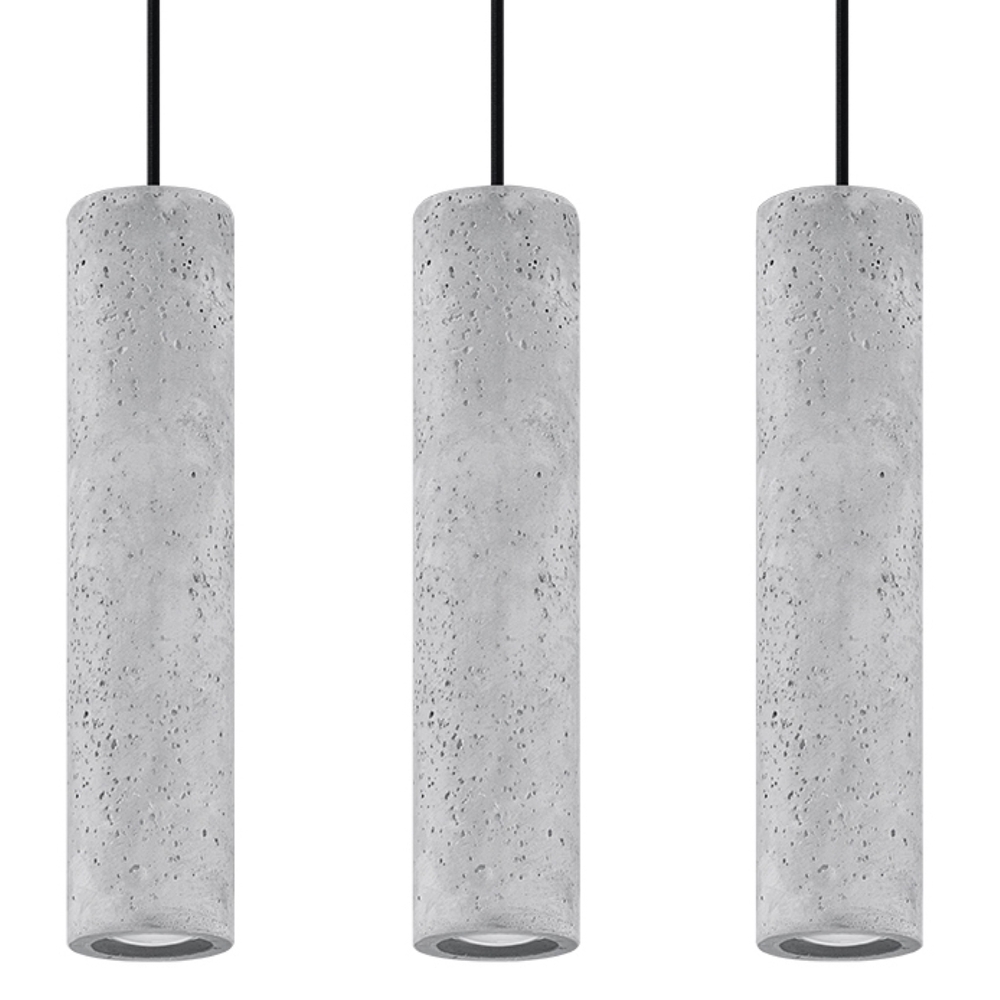 SELSEY Lampa wisząca Luvo 3L beton