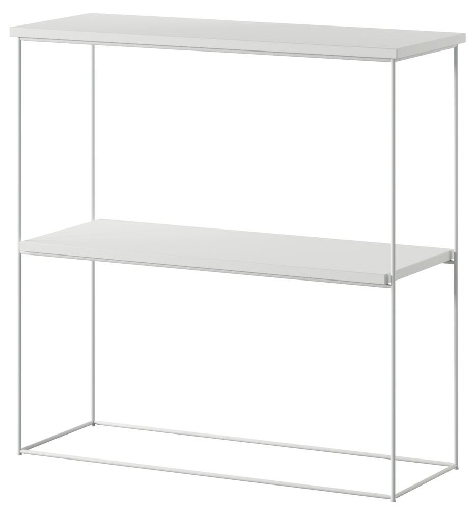 SELSEY Konsola Toni z półką 80 cm Biały z białymi nogami