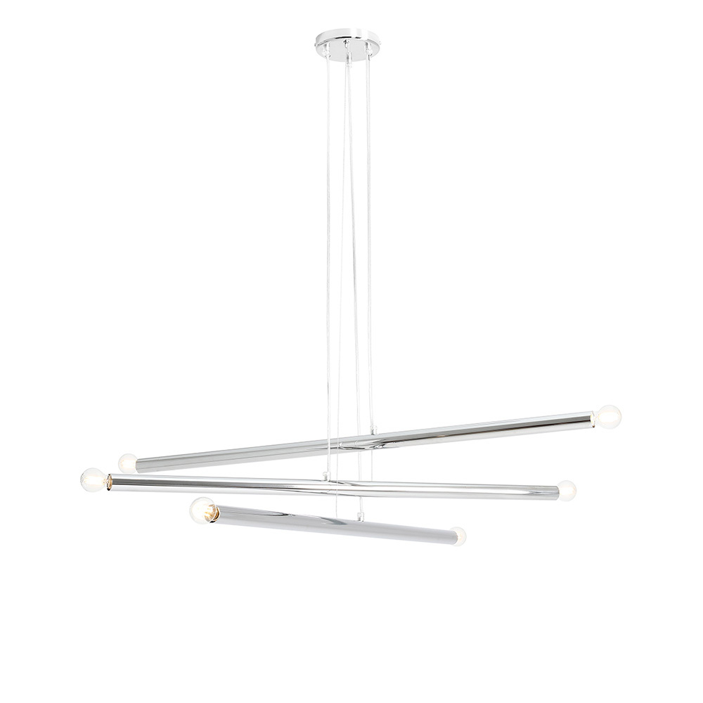 SELSEY Lampa wisząca Assilves x6 srebrna