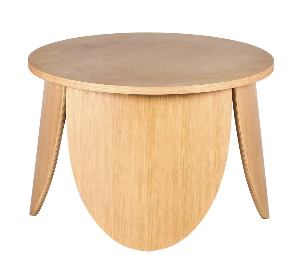 SELSEY Stolik kawowy okrągły Vivially średnica 60 cm dąb naturalny