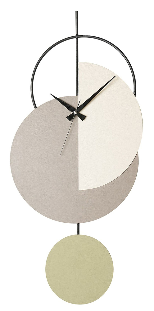 SELSEY Zegar ścienny Oximoy 68x31 cm szaro-zielony