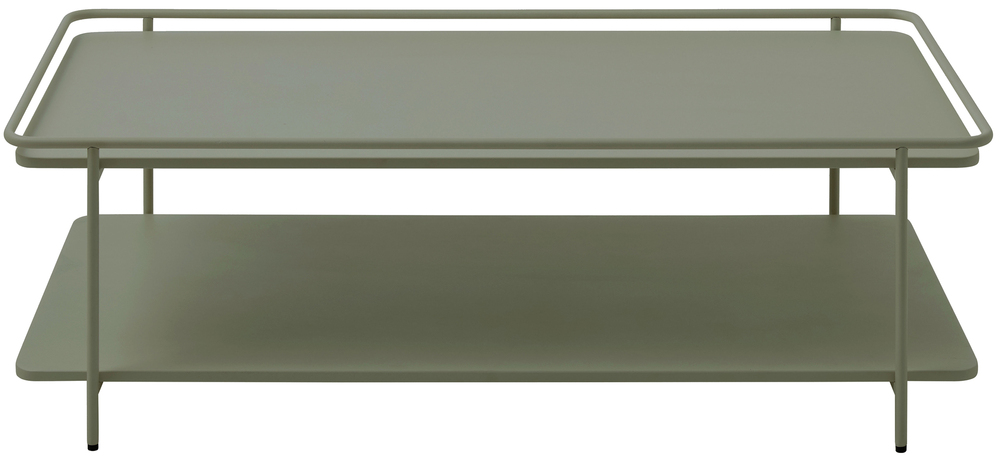 SELSEY Stolik kawowy Yuba 55x110 cm z półką oliwkowy