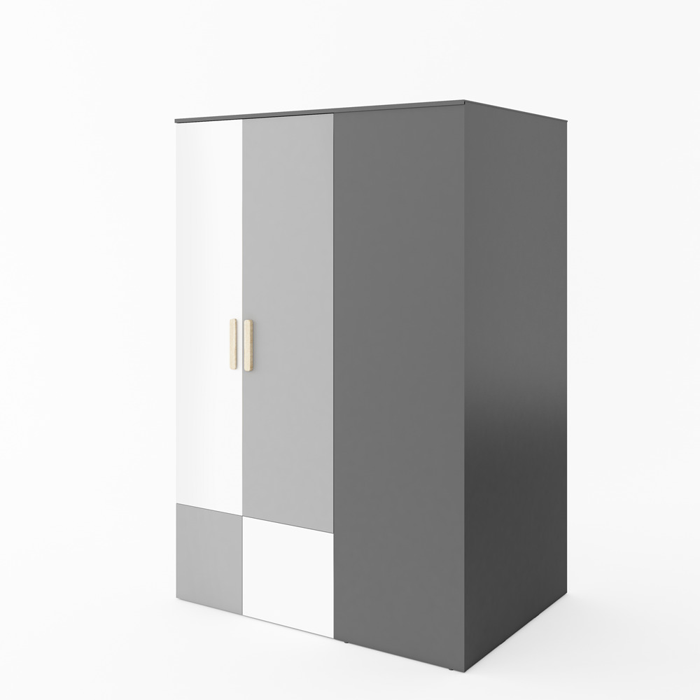 SELSEY Szafa narożna Pok 130 cm z oświetleniem lewa