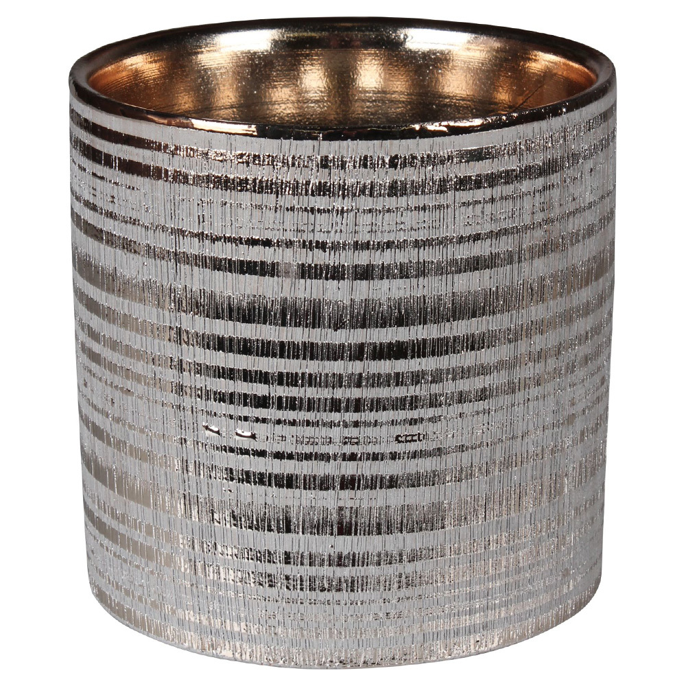 SELSEY Osłonka na doniczkę Betje ceramiczna 16 cm złota