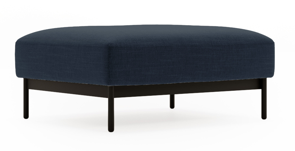 SELSEY Pufa Solianero granatowa plecionka