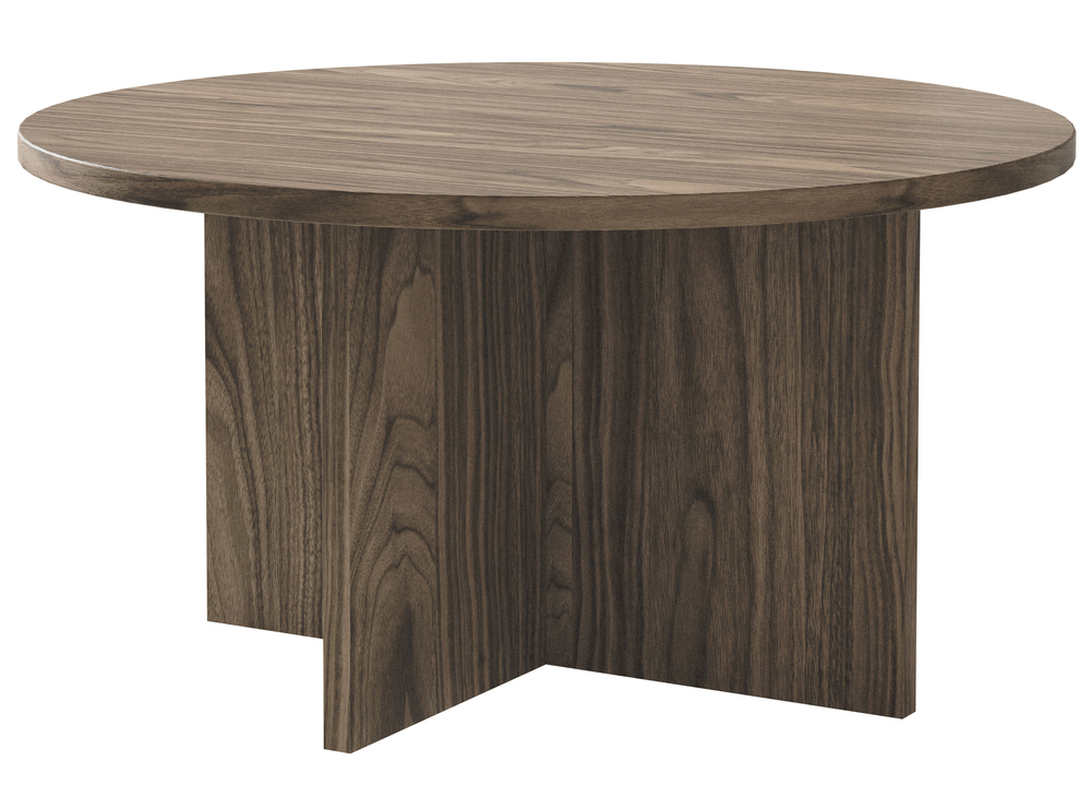 SELSEY Stolik kawowy Ovo okrągły 76 cm Orzech Wisconsin