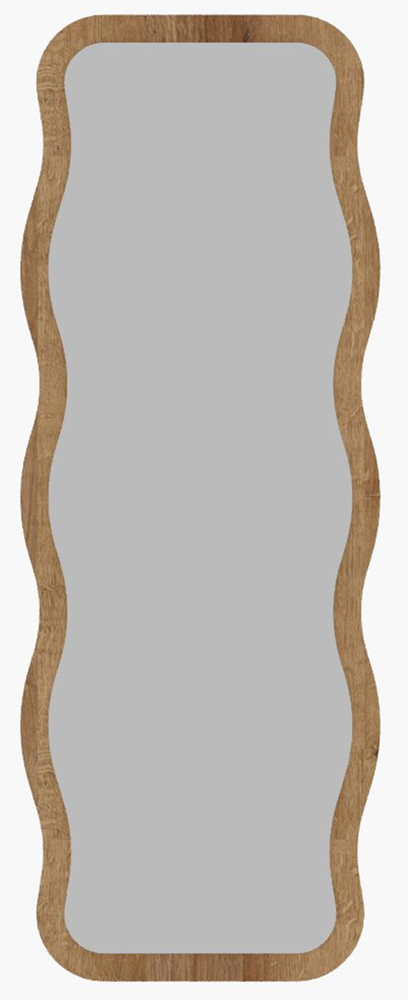 SELSEY Lustro stojące Aror 160x50 cm w brązowej ramie