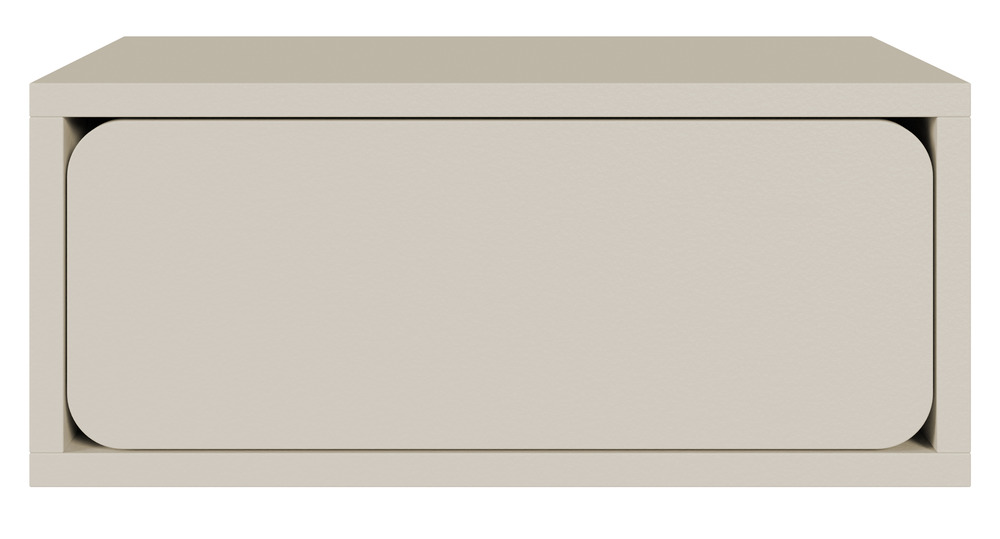 SELSEY Szafka nocna wisząca Wuwu z jedną szufladą 50 cm szarobeżowa