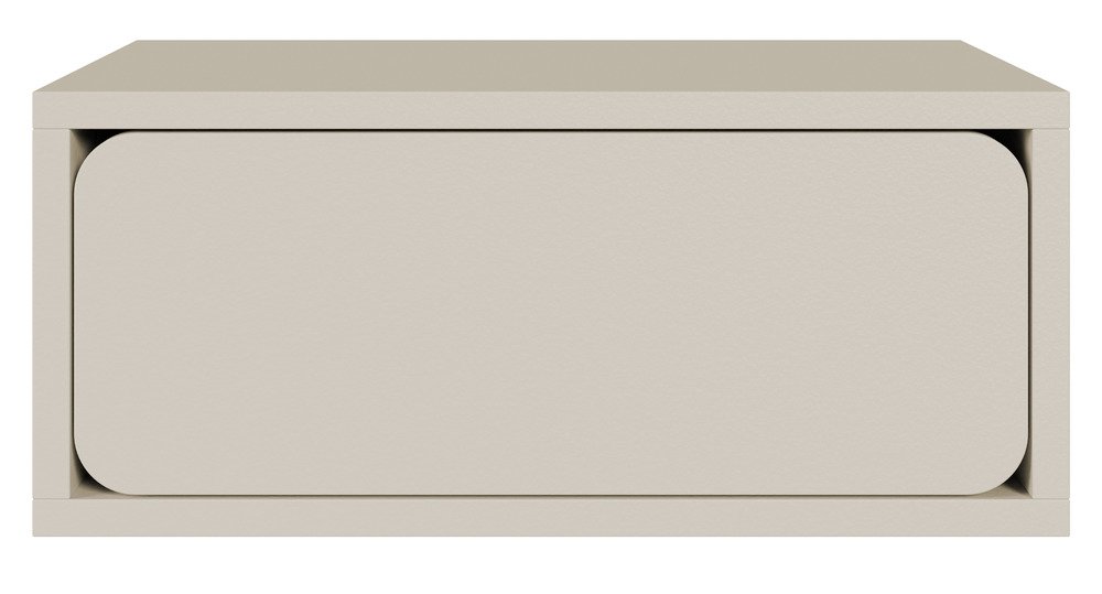 SELSEY Szafka nocna wisząca Wuwu z jedną szufladą 50 cm szarobeżowa