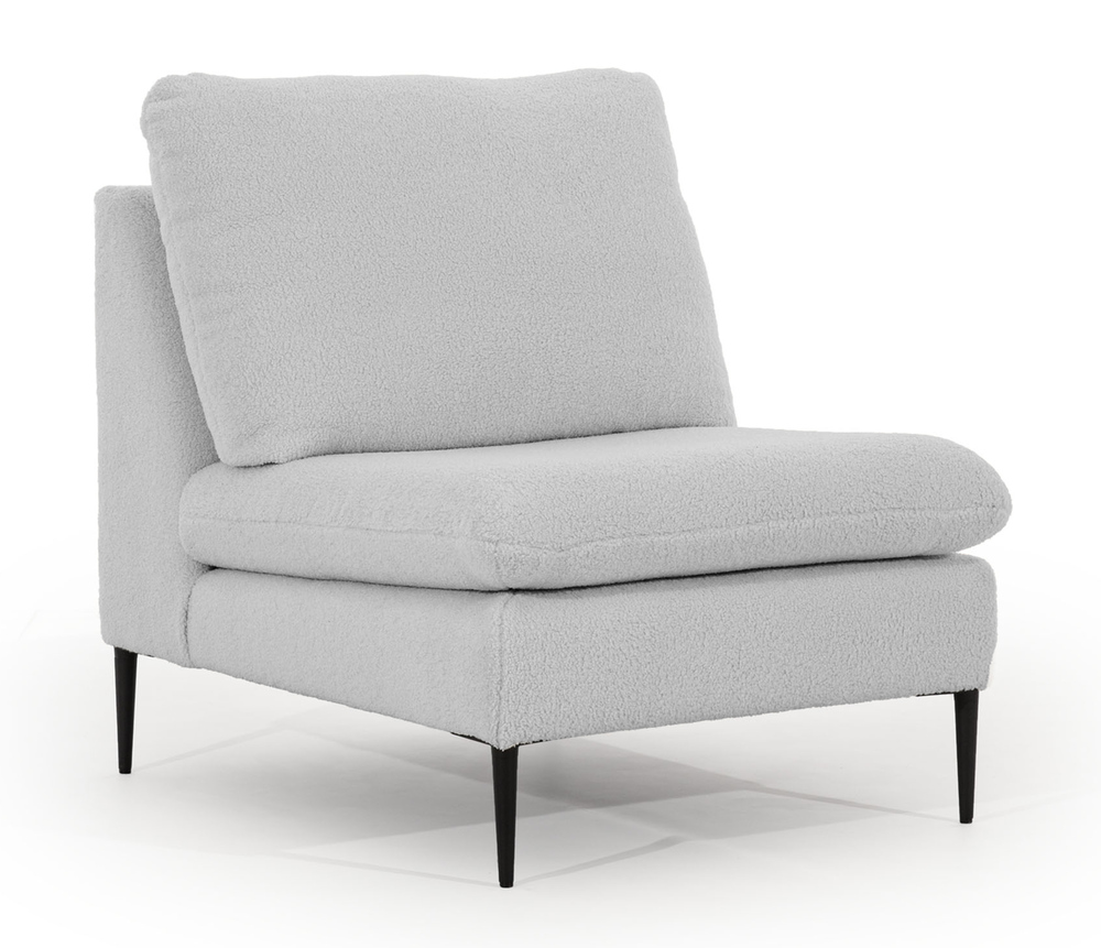 SELSEY Fotel kubełkowy Mensanello szary w tkaninie boucle