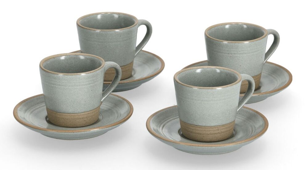 SELSEY Zestaw 4 filiżanek do espresso Undablo szare