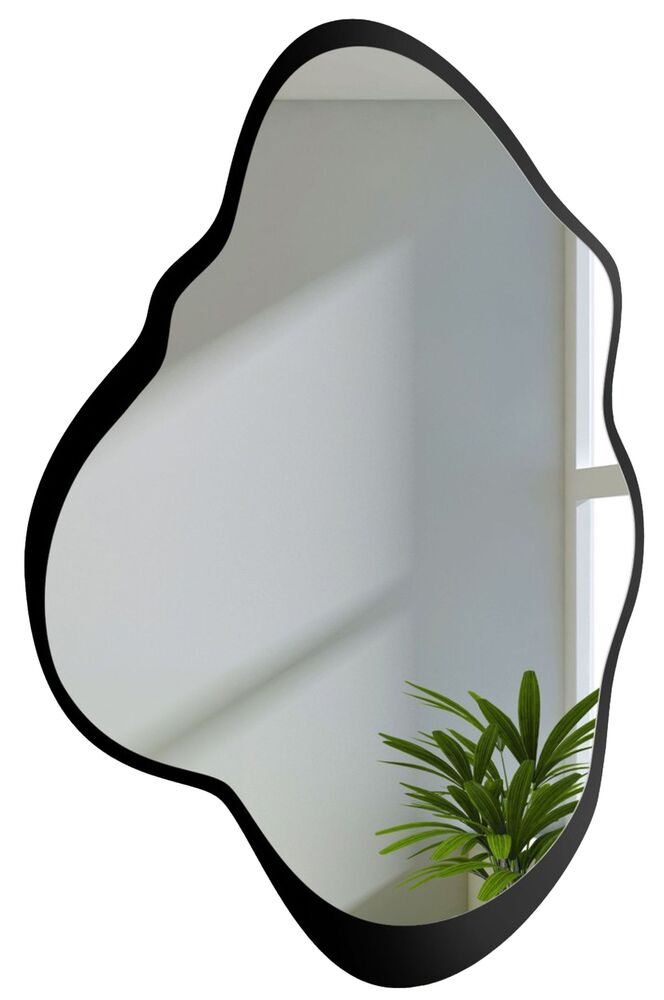 SELSEY Lustro ścienne Poco 144x90 cm w czarnej ramie pionowe