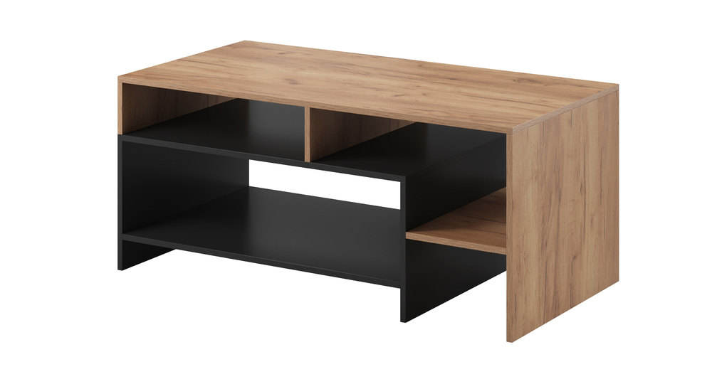 SELSEY Ława kawowa Hirvli 120x60 cm dąb Craft złoty/antracyt