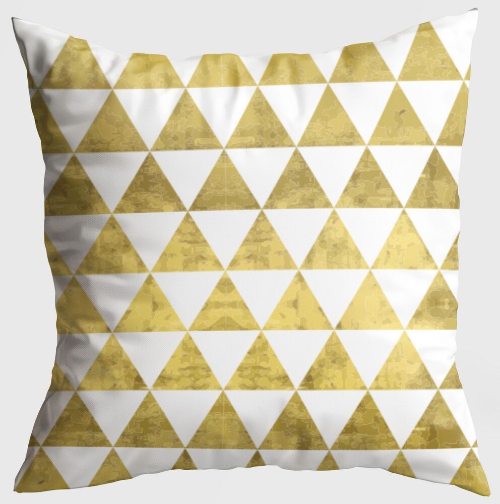 SELSEY Poduszka Burgst 43x43 cm żółto-biała