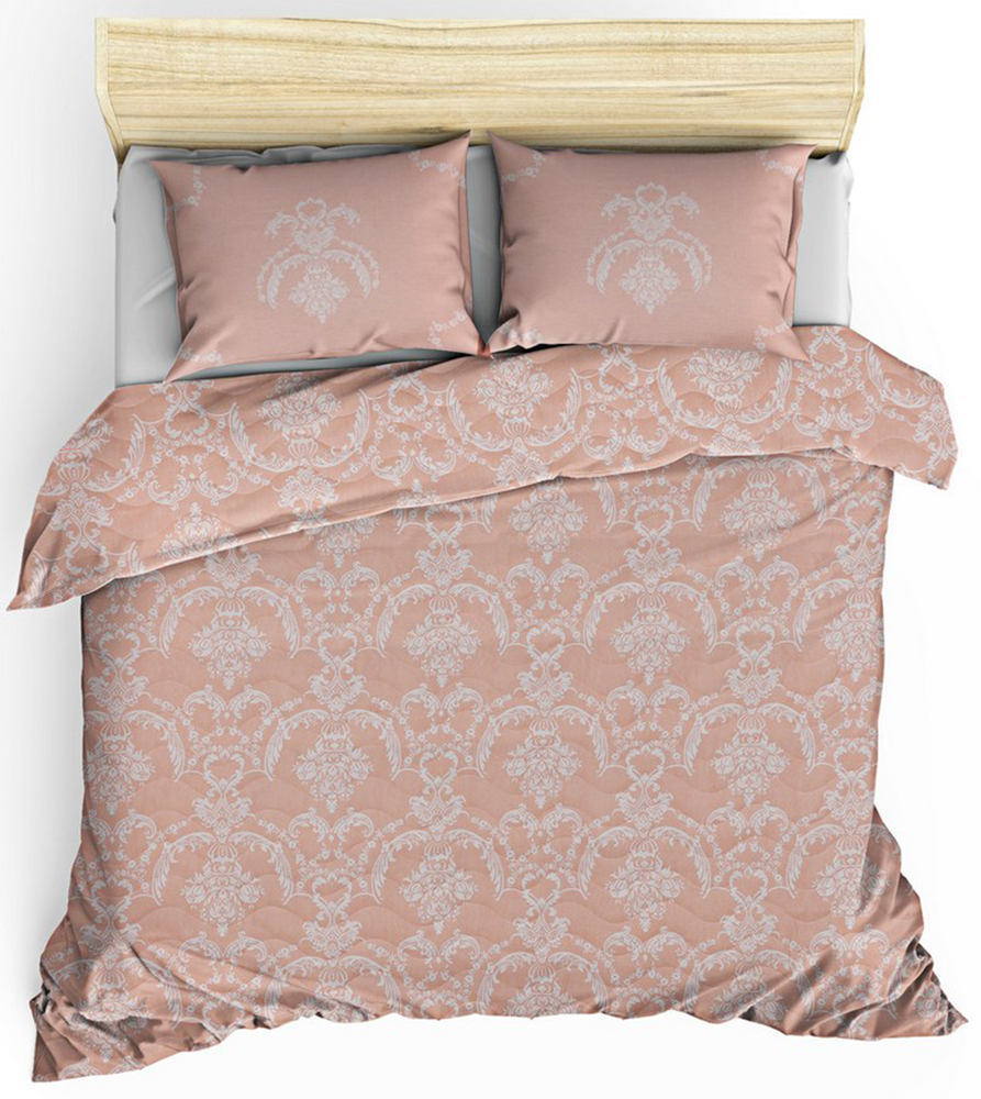 SELSEY Komplet z narzutą i poduszkami Ibusly 220x200 cm beżowe