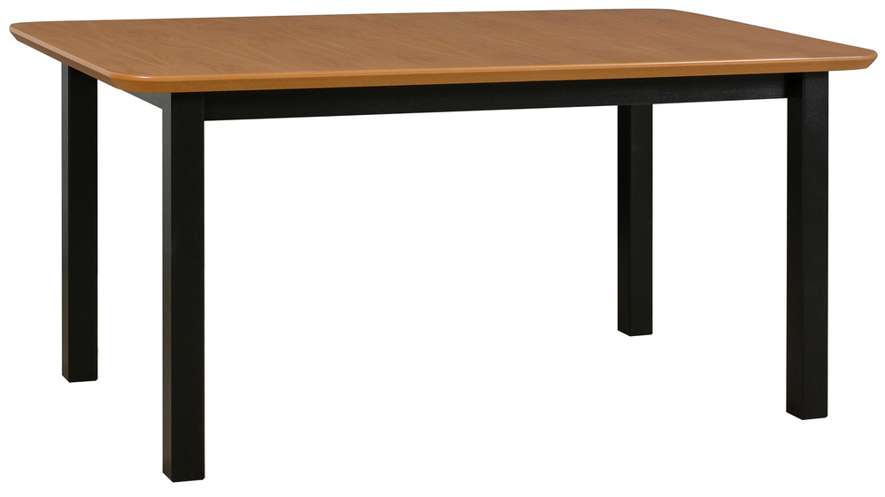 SELSEY Stół drewniany do jadalni rozkładany Cobride 140-180x80 cm czarny/dąb naturalny