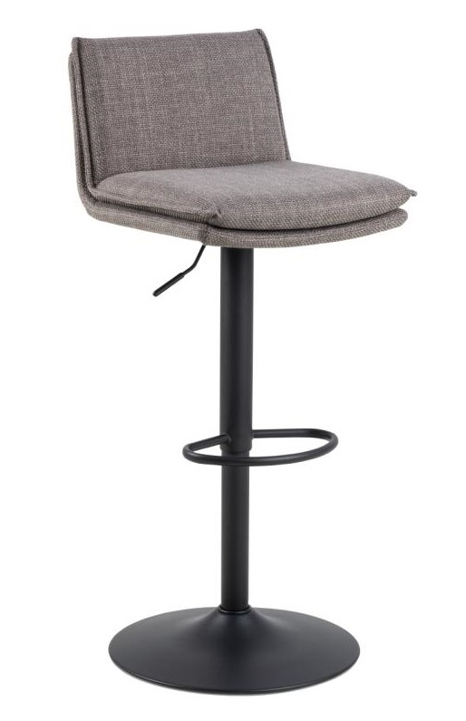 SELSEY Hoker tapicerowany Pervel z niskim oparciem szaro-brązowy velvet