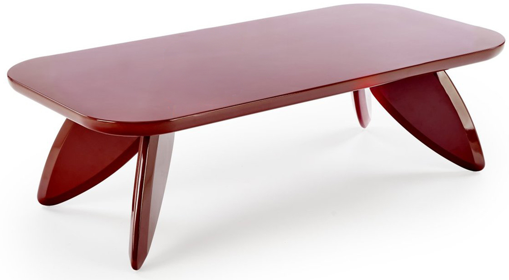 SELSEY Stolik kawowy Soraya 120x60 cm bordowy lakierowany