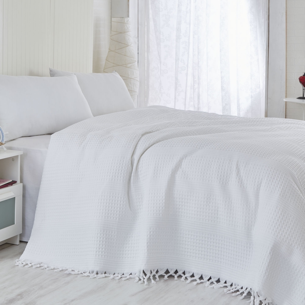 SELSEY Narzuta Singiel 220x240 cm biała