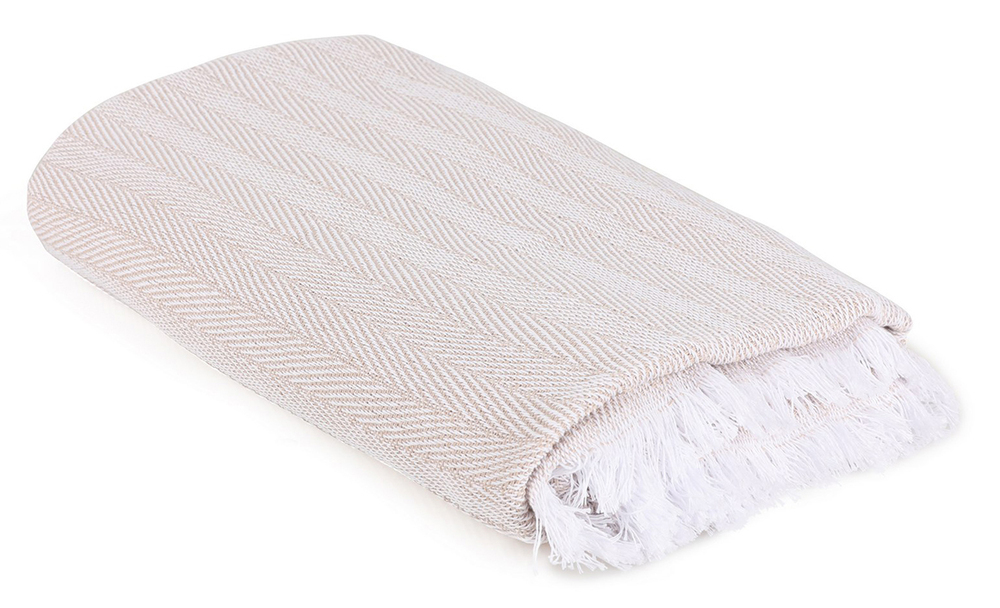 SELSEY Koc narzuta Bjelle 210x180 cm beżowy