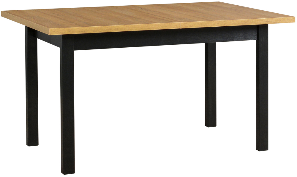 SELSEY Stół drewniany do jadalni rozkładany Fronally 140-220x80 cm czarny/dąb grandson