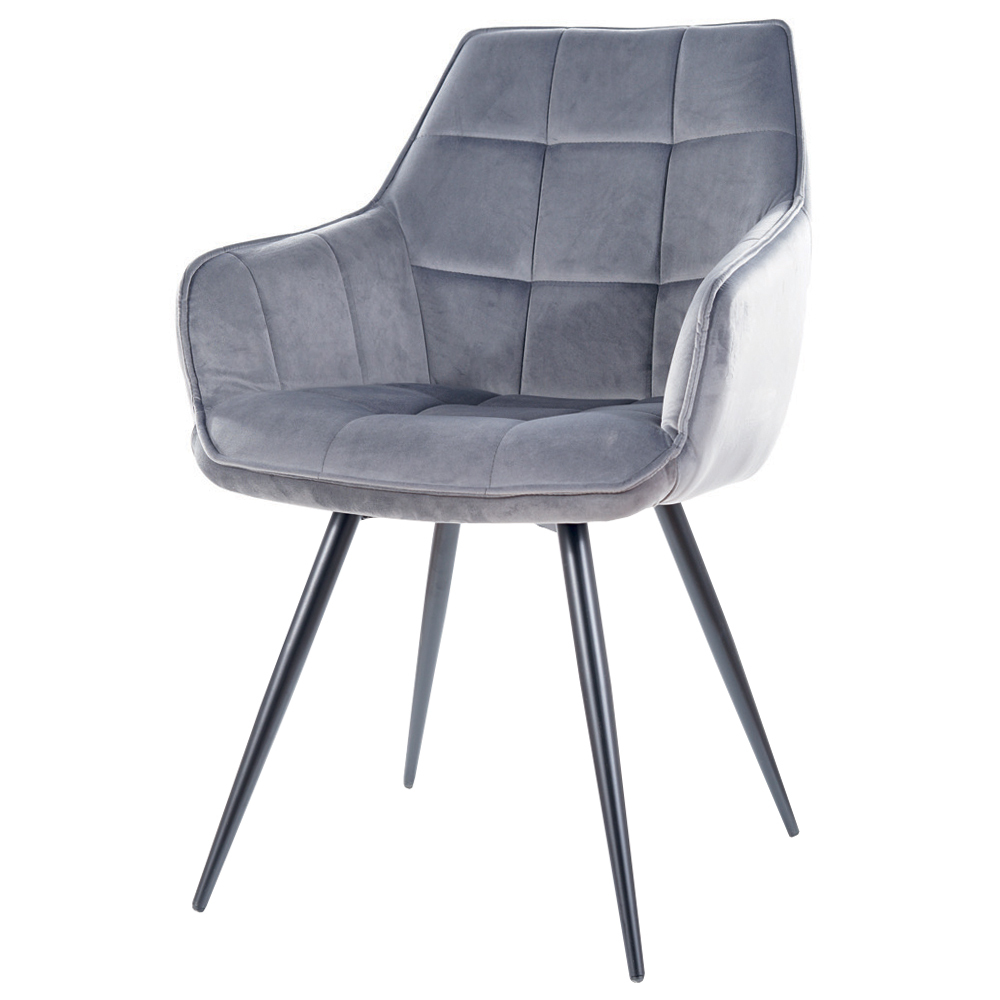 SELSEY Krzesło tapicerowane Knostly szare