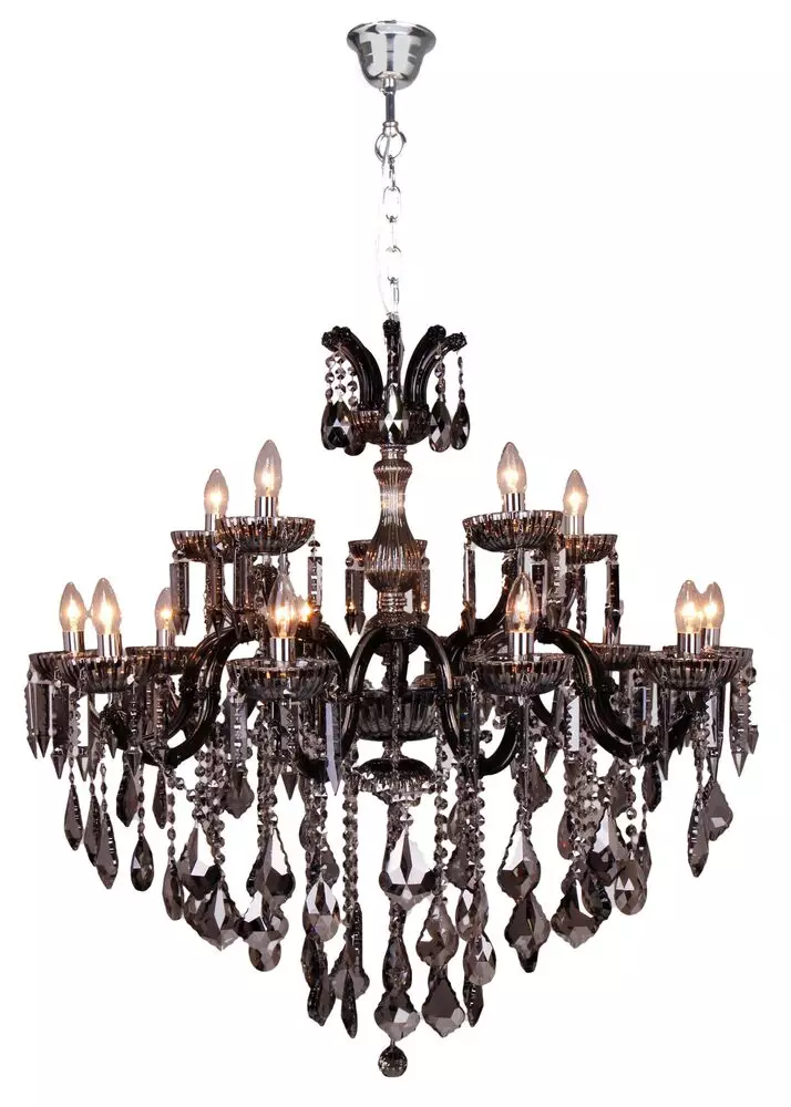 SELSEY Żyrandol Chateau x15 srebrny