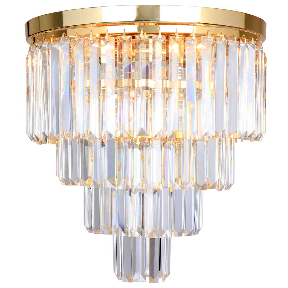 SELSEY Żyrandol Formello złoty 40 cm