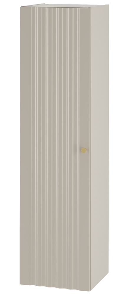 SELSEY Słupek łazienkowy Aqua 35 cm ryflowane fronty szary beż