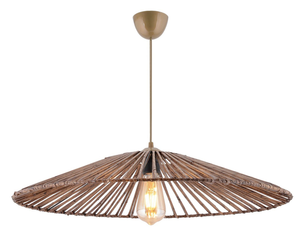 SELSEY Lampa wisząca Duport średnica 61 cm bambusowy klosz