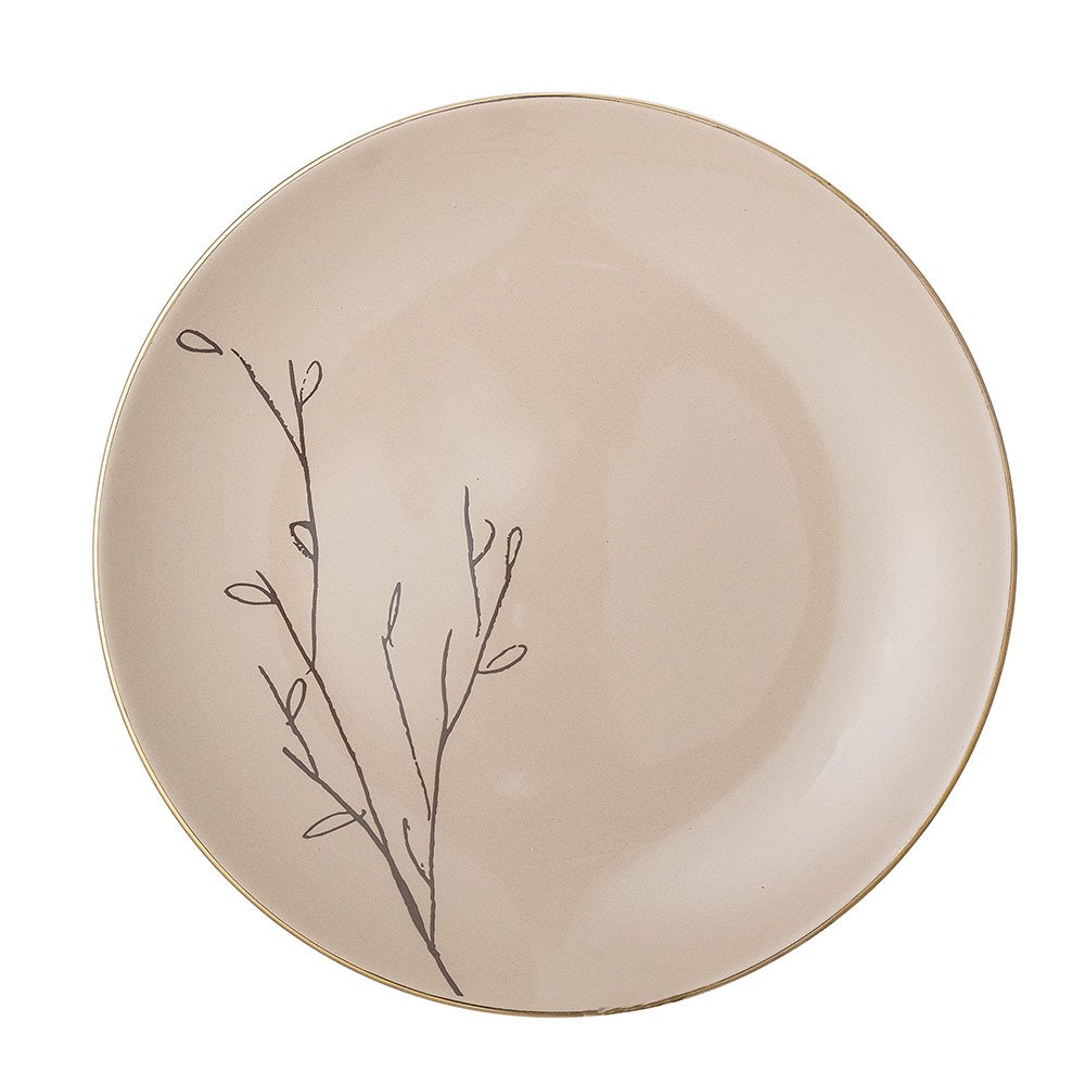 SELSEY Talerz Bloomingville Juhana z kamionki brązowy średnica 22 cm