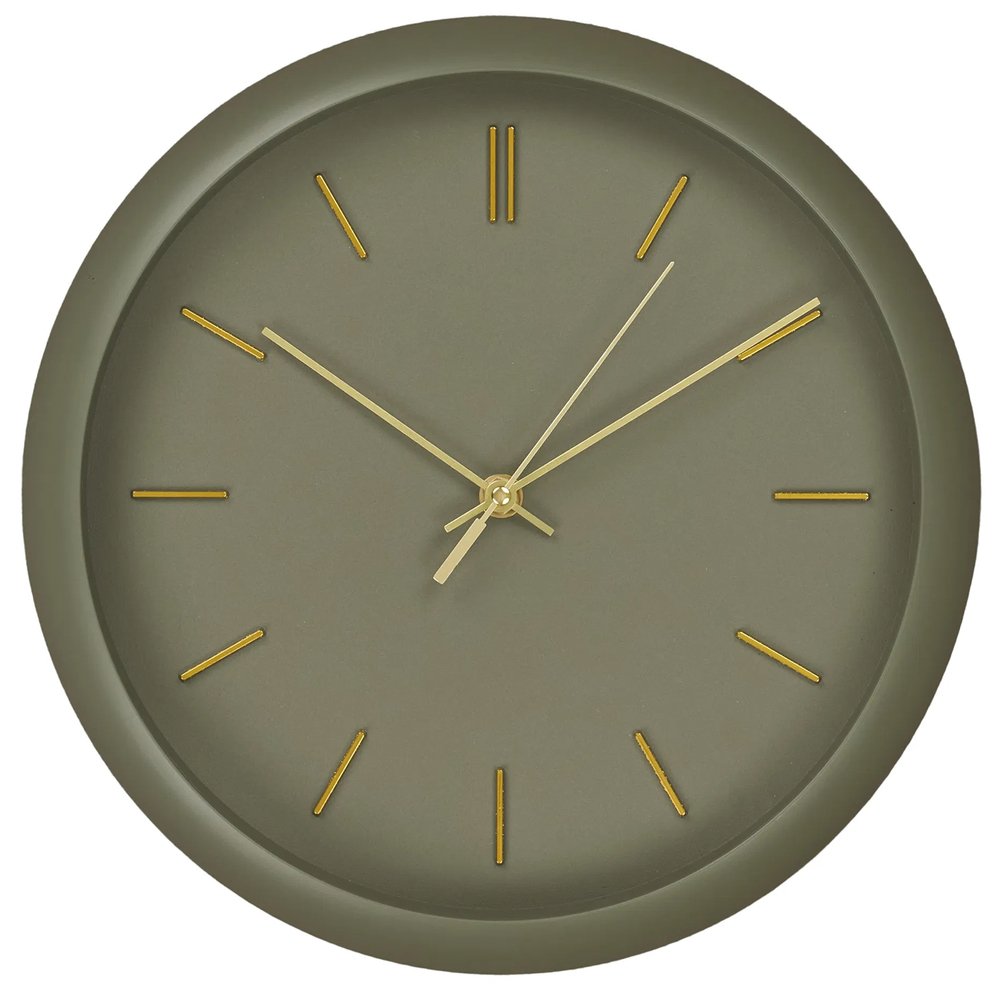 SELSEY Zegar ścienny Cribles średnica 30 cm zielono-złoty