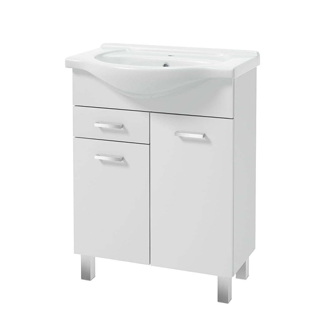 SELSEY Szafka z umywalką Loope szeroka biała