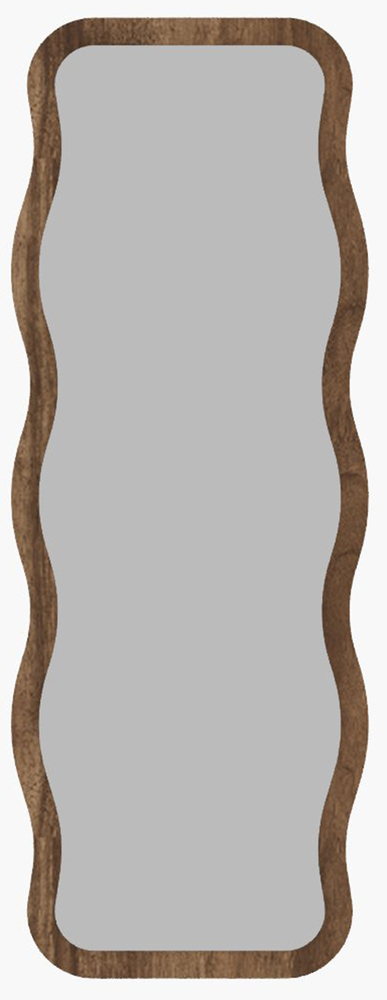 SELSEY Lustro stojące Aror 160x50 cm w ciemnobrązowej ramie