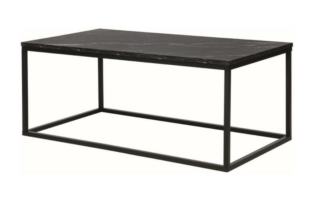 SELSEY Ława nowoczesna Rossi 110x60 cm czarny marmur