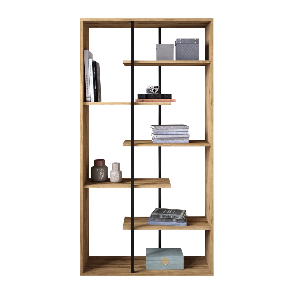 SELSEY Regał na książki Pristeo pięciopoziomowy orzech