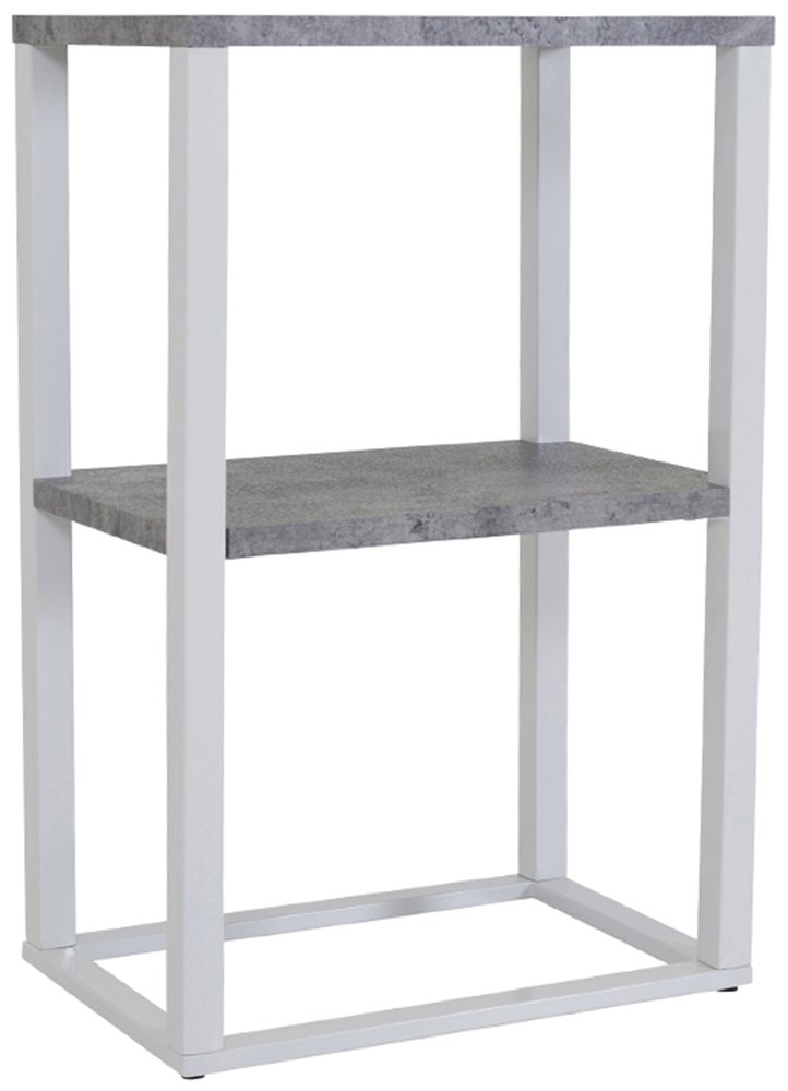 SELSEY Stolik nocny Sounce z półką biały / szary