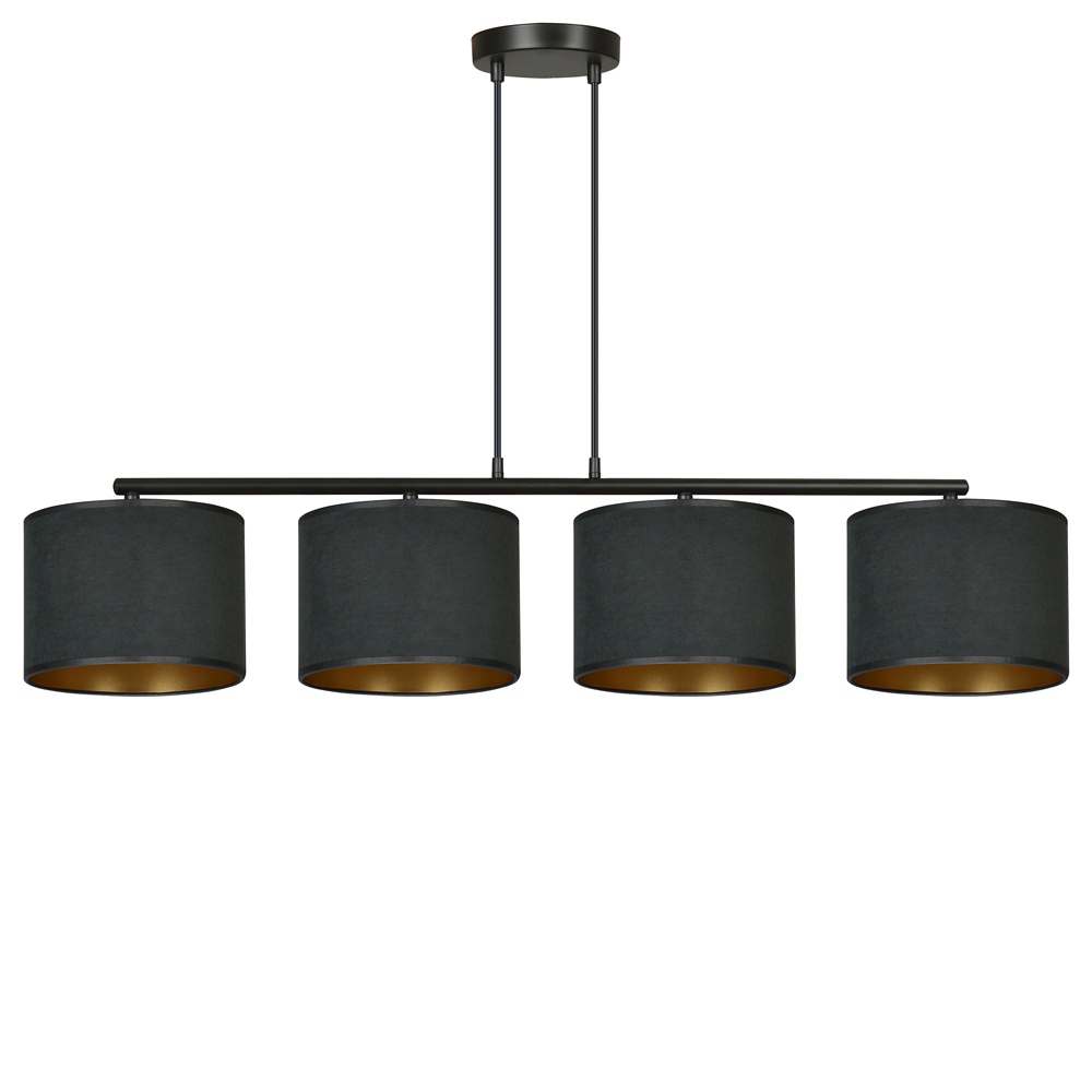 SELSEY Lampa wisząca Hellid x4 97 cm czarna